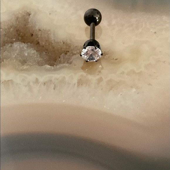 Gunmetal barbell earring cartilage tragus helix nose ring stud conch NEW - Picture 11 of 12